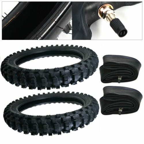 Black Front And Rear Tire Set 70/100-19/90/100-16 For Most Dirt Pit Bikes 50CC-150CC Direct Replacement