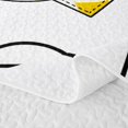thumbnail image 5 of Feelyou Yellow Minimalist Soccer Q Bed Spread Queen for Boys Girls, Cartoon Ball Sport Queen Coverlet Set, 3-Piece, 5 of 7