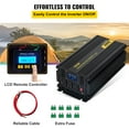 thumbnail image 5 of VEVOR Power Inverter 2000W Modified Sine Wave Inverter DC12V to AC120V Car Converter with USB Port LCD Display Remote Controller LED Indicator AC Outlets Inverter for Car RV Truck Boat Travel Camping, 5 of 9