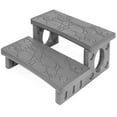thumbnail image 2 of Xtremepowerus Premium Multi Purpose 2-Step Spa Hot Tub Pool Rv Campers Deck Steps Lightweight Sided Step (Gray), 2 of 4