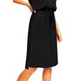 thumbnail image 4 of Maskion Womens Hide Belly Work Casual Midi Dresses with Pockets,M Black, 4 of 6