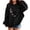 Black, variant on Girls Fashion Hoodie Long Sleeve Casual Pullover Top For Kids