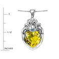 thumbnail image 2 of Star K� Large Loving Mother Twins Family Pendant Necklace With 12mm Heart Simulated Citrine, 2 of 9