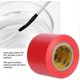 thumbnail image 5 of 4pcs Electrical Tape Electrician Pvc Waterproof Film Electrical Insulated Sealing Tape,4.4cm Wide,11m Long(red), 5 of 5