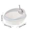 thumbnail image 3 of Open Style Pet Litter Box Semi Enclosed Detachable with High Sides for Cats Plastic Easy Clean Includes Litter Scoop, 3 of 6