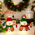 thumbnail image 6 of Christmas Table Decorations Pre-lit Cute Plush Snowman with Warm LED Lights, 8.28Inch LED Lighting Snowman Tabletop Figurine, Winter Xmas Decor for Home Indoor Kitchen Room Holiday Party, 6 of 6