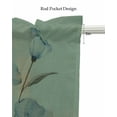 thumbnail image 5 of Abstract Blue Floral Linen Curtain Valance for Bedroom/Bathroom/Kitchen/Office/Living/Dining Room Window,Vintage Botanical Colored Geometric Rod Pocket Topper Decorative Cafe Drapes Panel 42"x18", 5 of 6