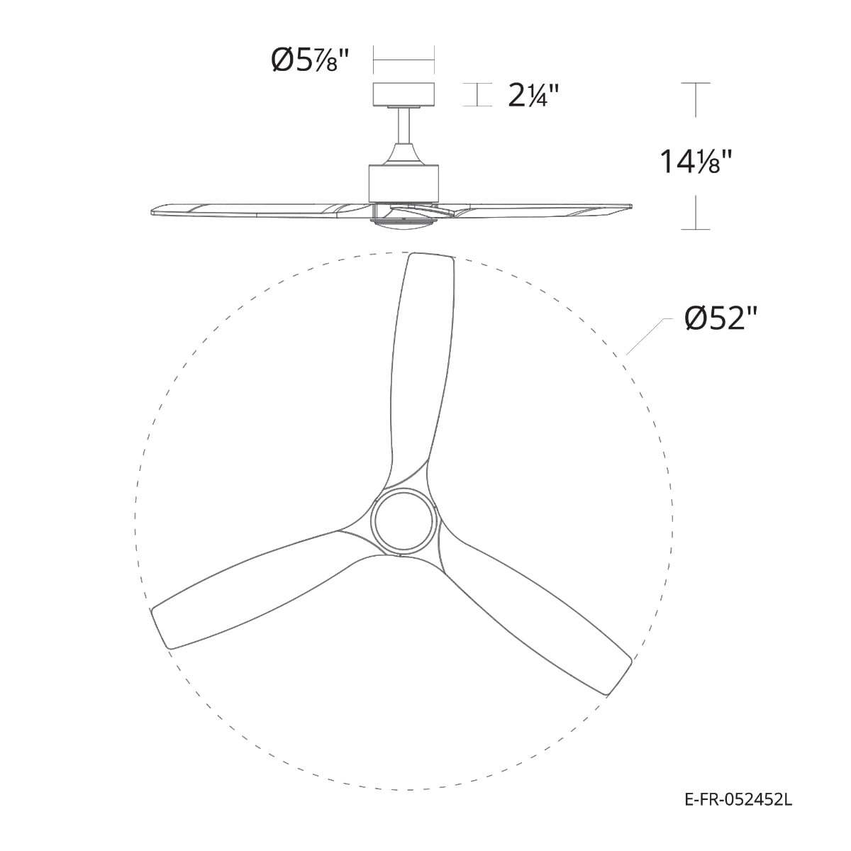 Madera 52in 3-Blade Smart Ceiling Fan 2700K-6000K CCT Tunable Range LED Light Kit in Matte Black with Distressed Koa Solid Wood Blades Works With iOS or Android App