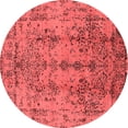 thumbnail image 1 of Ahgly Company Indoor Round Oriental Red Industrial Area Rugs, 7' Round, 1 of 4