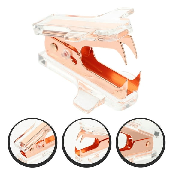 LOLIPPYY 1Pcs Rose Gold Airplane Shape Portable Design Staple Remover for Office and Classroom Use