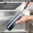 thumbnail image 3 of Water Bottle Brush, 15 Inches Long Stainless Steel Handle Bottle Brush Cleaner, Bottle Scrubber, Kitchen Scrub Cleaning Brushes for Cup, Glasses, Coffee Mugs, Tumblers, Decanters,, 3 of 4