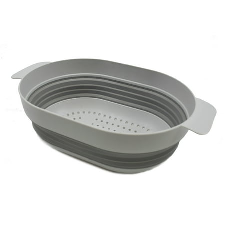

SAMMART 3L (0.8 gallon) Over The Sink Oval Colander