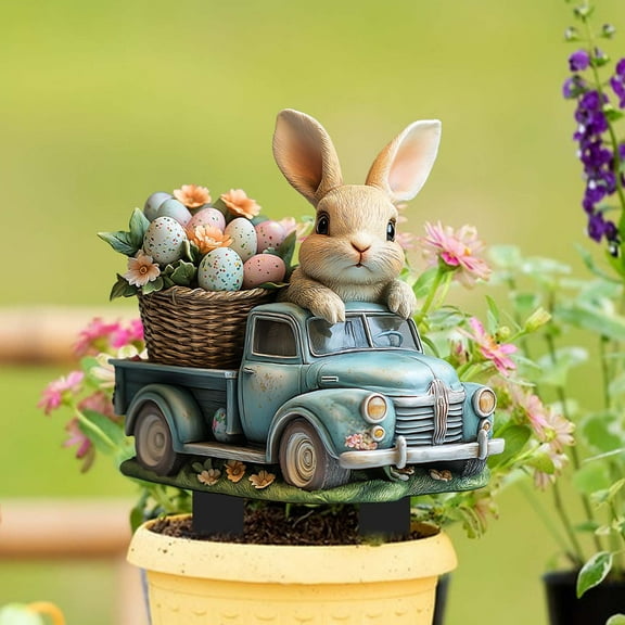 AZXY Easter outdoor decorations,easter bunny decor,Easter yard decor,Easter yard stakes