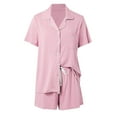 thumbnail image 4 of Sexy Satin Pajama Sets – Women's Lounge Wear, Comfortable Sleepwear for Relaxation Womens Pajamas Set Short Sleeve Sleepwear Button Down Nightwear Shorts Soft Home Wear Sets, 4 of 5