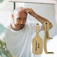 thumbnail image 4 of Bald Man Joke Hairbrush, Funny Gift Comb For Men's Hair Loss, Wooden Novelty Brush (Comb), 4 of 5