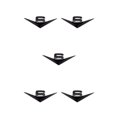 thumbnail image 1 of Transemion Car Sticker Emblem Easy Installation And Cool Style Easy To Install Zinc Alloy Accessories For Car V8 Badge Decal V6：Black 5Set, 1 of 6