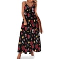 thumbnail image 1 of Vestido sin mangas con iconos de corazones, vestido de noche para mujer , vestidos de noche para mujer, ropa estética, 1 of 7