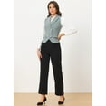 thumbnail image 2 of DARING DIVA Women's Waistcoat Double Breasted Shawl Lapel Suit Vest S Gray, 2 of 6