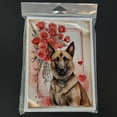 thumbnail image 3 of Belgian Malinois Valentine Roses Greeting Cards Pack of 8 7 in x 5 in, 3 of 3
