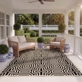 thumbnail image 4 of Safavieh Courtyard Holly Geometric Indoor/Outdoor Area Rug, Sand/Black, 6'7" x 9'6", 4 of 17
