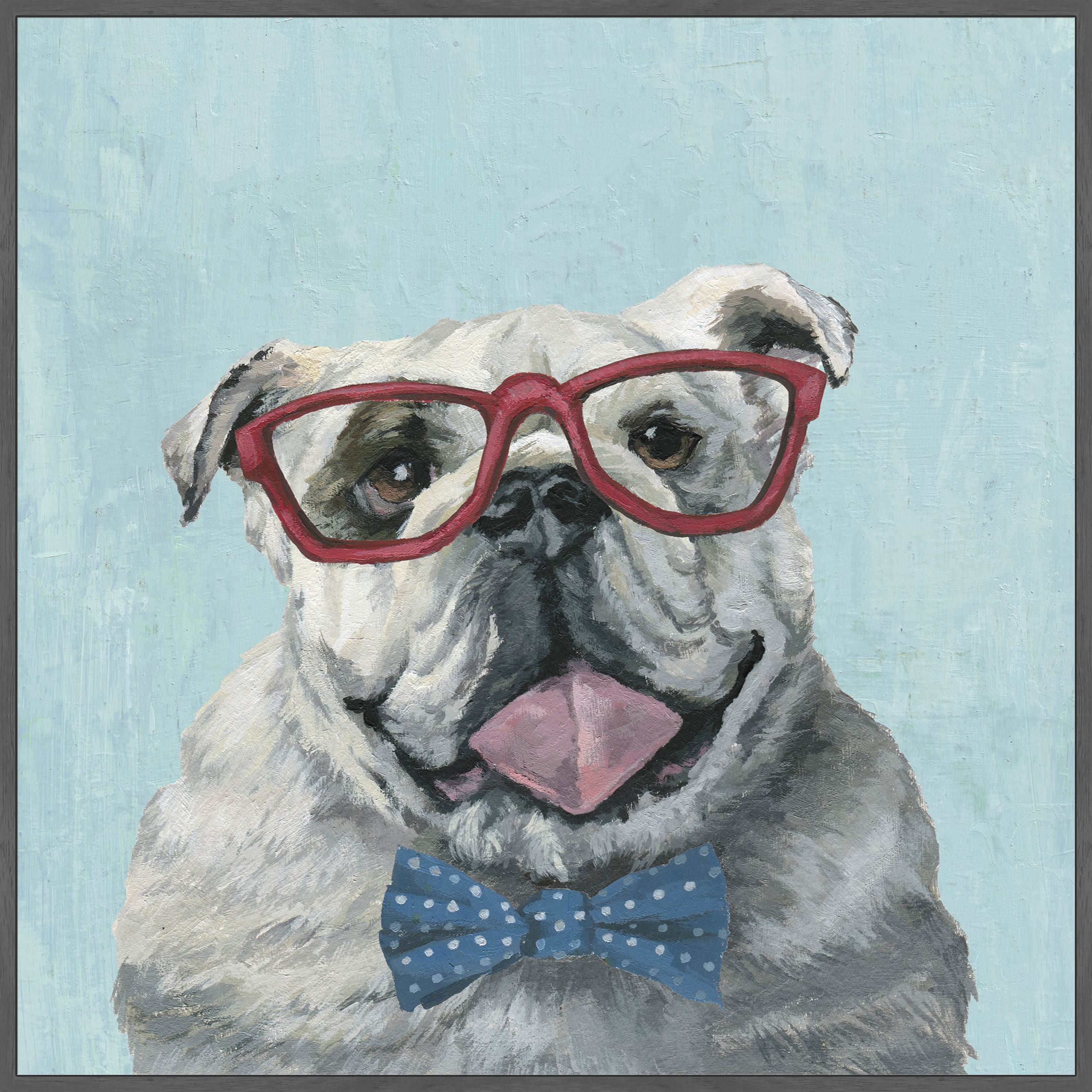 "Well-behaved Look" Floater Framed Painting Print on Canvas