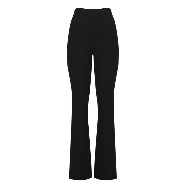 Gaecuw Flared Pants for Women Regular Fit Long Pants Pull On Lounge Trousers  Sweatpants Loose Baggy Yoga Pants High Waisted Summer Ankle Length Workout  Pants Solid Athletic Pants Black XL 