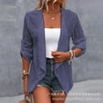 thumbnail image 3 of Mandylandy-Kimono informal holgado para mujer, cárdigan de punto abierto a la moda, prendas de vestir, prendas de vestir cortas de Color sólido, abrigos, 3 of 5