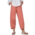 thumbnail image 1 of FNFYFH Clearance Women's Summer Linen Pants Loose Fit Comfortable Solid Color, 1 of 4