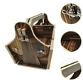 thumbnail image 6 of colaxi Low Picnic Table Wooden Snack Table 2in1 Wooden Basket Portable Picnic Table Dish for Cheese and Fruit for Park Barbecue Deep Brown, 6 of 9