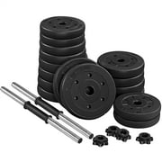 Yaheetech 66 Lb. Dumbbells Weight Set Adjustable Dumbbell Set Home Training Dumbbell Pair Black
