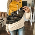 thumbnail image 2 of MSJUHEG Womens Hoodies Pullover Womens Tops Dressy Casual Splice Hoodie Casual Tops Sweatshirt Contrast Women Camouflage Strap Women's Hoodies & Sweatshirts Womens Long Sleeve Tops Hoodies for Women, 2 of 2