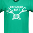 thumbnail image 4 of Inktastic Life Behind Bars Motorcycle Women's V-Neck T-Shirt, 4 of 5