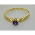 thumbnail image 6 of LBG British Made 9k Yellow Gold Amethyst ring Womens Engagement Ring - 33 size options - Size 11.75, 6 of 7