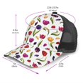 thumbnail image 2 of Lsque Tulips Flowers Printed Trucker Hat - Baseball Cap for Men Women - Breathable Mesh Side, Adjustable Fit - for Casual Wear, 2 of 7