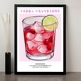 thumbnail image 2 of Eastern Print Vodka Cranberry Cocktail Poster Art, Bar Cart Liquor Poster, Bar Art, Drinks Art Home Decor For Bar, Pub, Kitchen, Club, Cocktail Prints, Bar Posters (UNFRAMED) 8x12, 8x12, 2 of 4