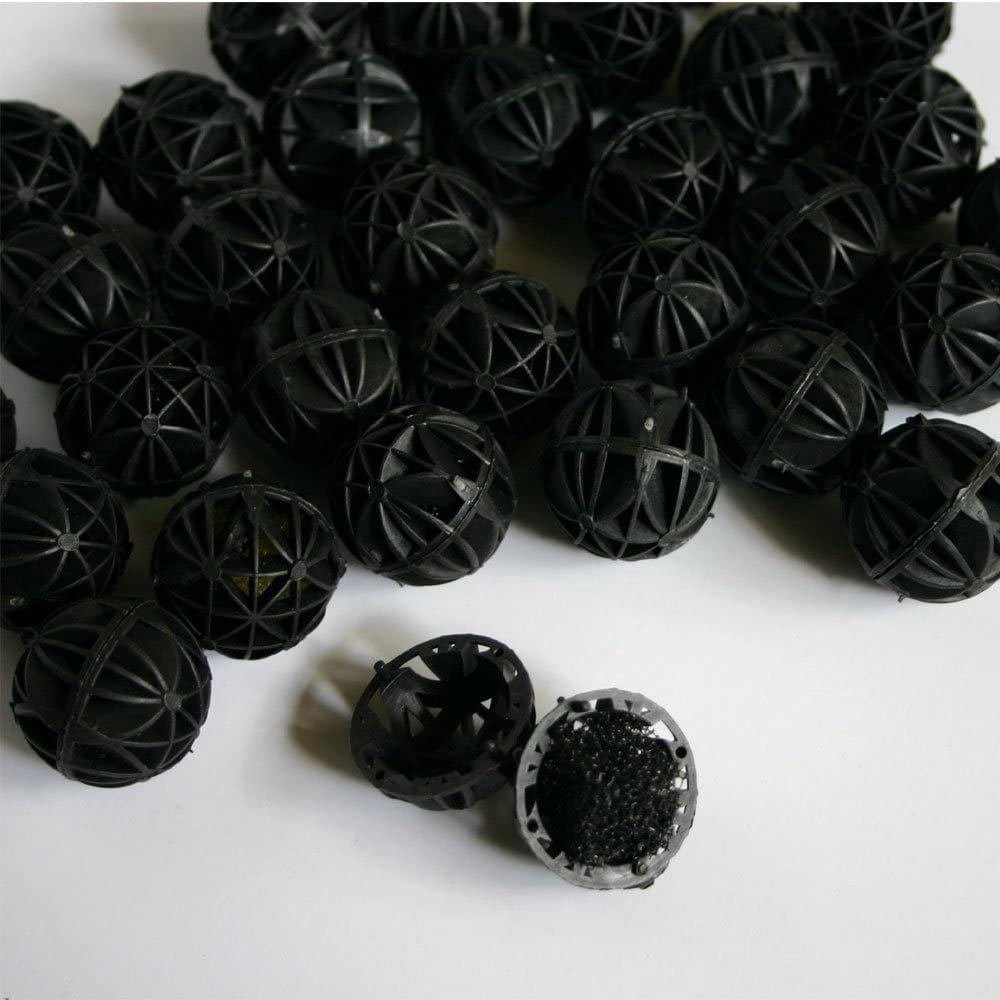 Aquapapa 4000 PCS 1" Bulk Biochemical Bio Balls with Sponge Core Design Filter Media for Aquarium Fish Pond Fountain Waterfall Filtration