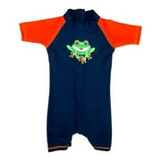 Baby Banz Short Sleeved One-Piece Boys Swimsuit - Frog (Size 00)
