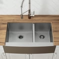 thumbnail image 2 of KRAUS Standart Pro 33" Apron Front Farmhouse 16 Gauge 60/40 Double Bowl Stainless Steel Kitchen Sink, 2 of 8