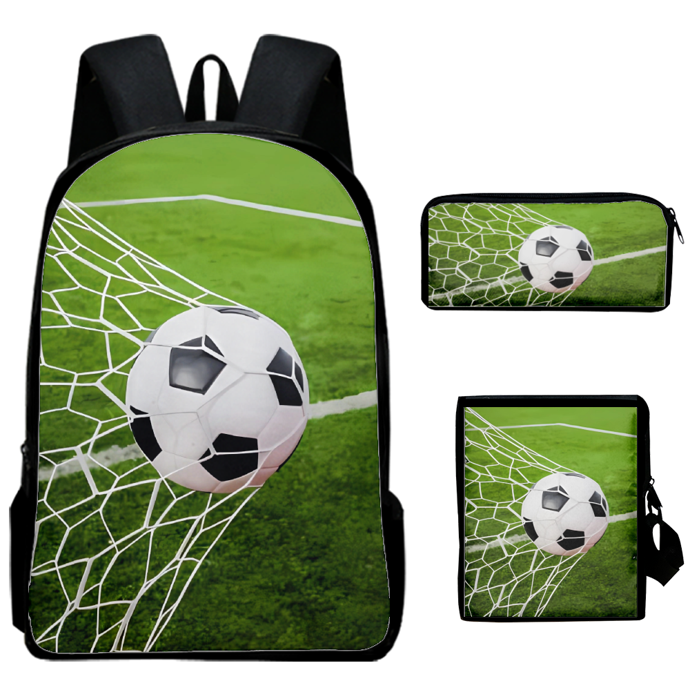 FABOTD 3 Packs Backpack Bag Set Football School Backpack for Girls 68