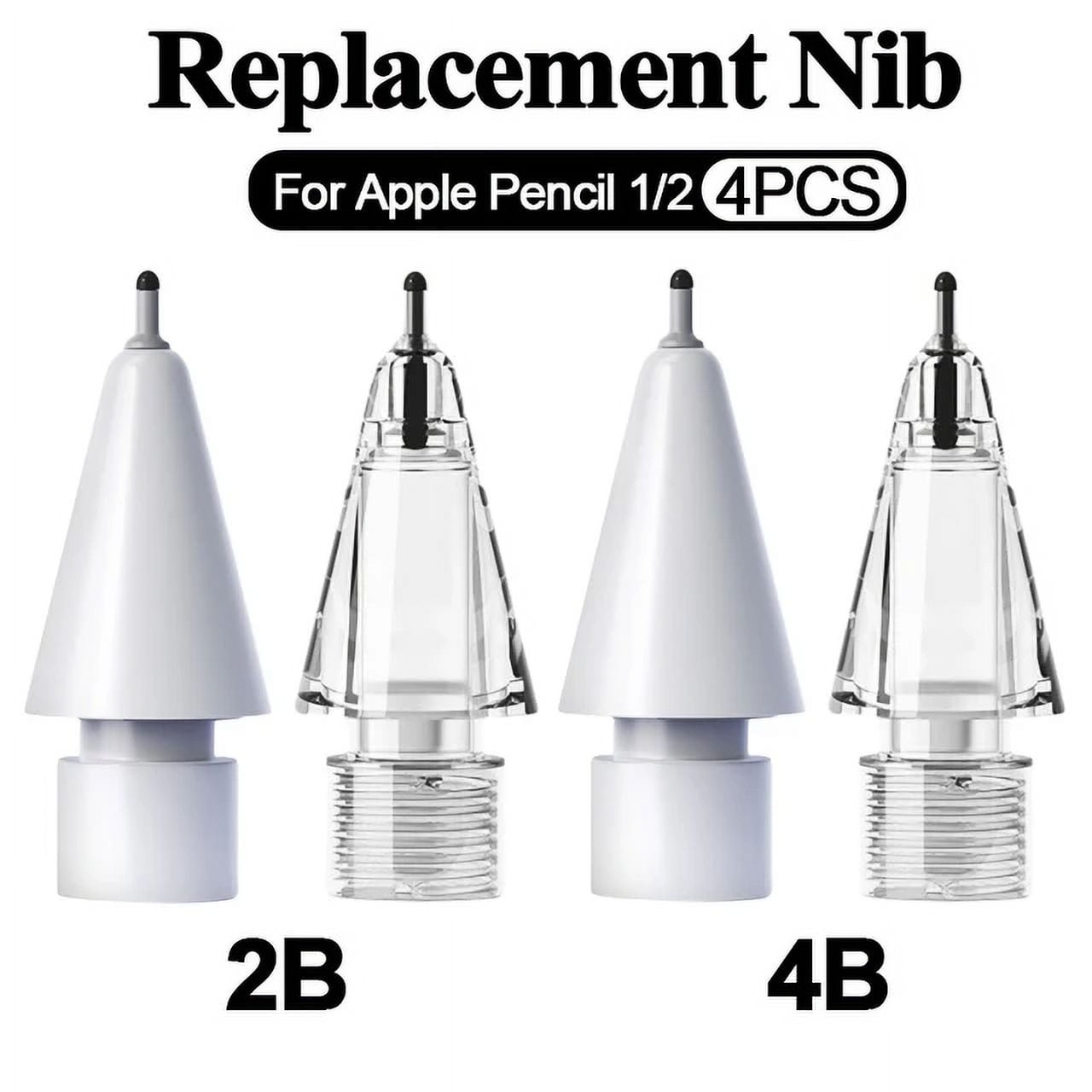 Replacement 4B 2B Pencil Tips for Apple Pencil 1/2 Soft Needle