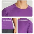thumbnail image 6 of Men's Sports T-shirts Crewneck Short Sleeve Undershirt Casual Elastic Fitness Running Gym Workout Cool Exercise Athletic Tee, 6 of 7