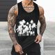 thumbnail image 2 of Camisetas de Tanque de los Hombres Tanque de los Hombres Incolor Gradiente de Impresión Cuello Redondo Correa Delgada Fuga Atrás Regular Casual Deportes Blusas de Tanque, 2 of 5