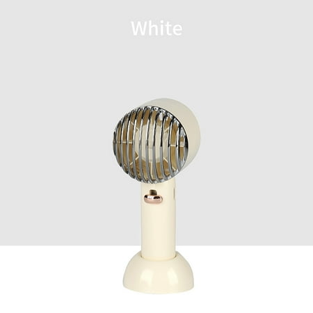 

Usloyux USB Personal Fan Cute Mini Retro Desktop Small Fan Small Portable Handheld Fan Silent Electric Fan Flash Deals Vertical Stripes White