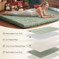 thumbnail image 7 of Zonli Japanese Floor Mattress Futon, Foldable Tatami Mat with Cotton Cover, Full 75"x54", Green, 7 of 7