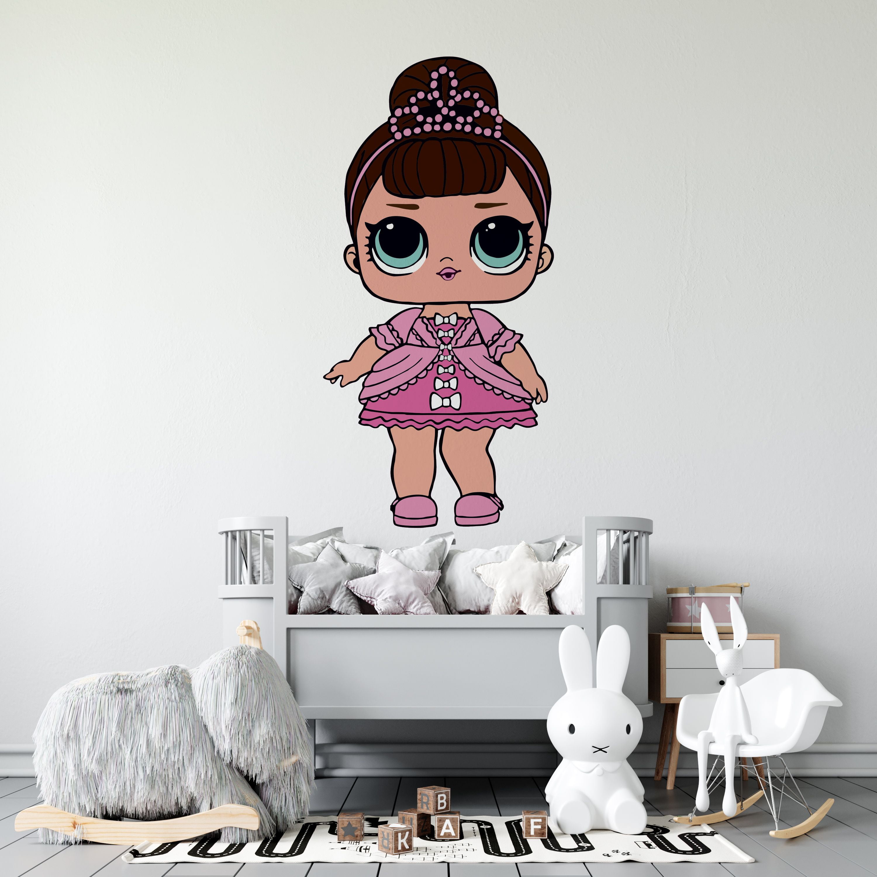 Doll Childs Kids Bedroom Wall Logo Lol car van Cute sticker Decal vinyl  016-020 