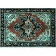 thumbnail image 1 of Ahgly Company Indoor Rectangle Persian Light Blue Traditional Area Rugs, 7' x 10', 1 of 4