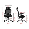thumbnail image 5 of Staples Hyken XL Ergonomic Fabric Swivel Big & Tall Chair Black (ST63145), 5 of 16