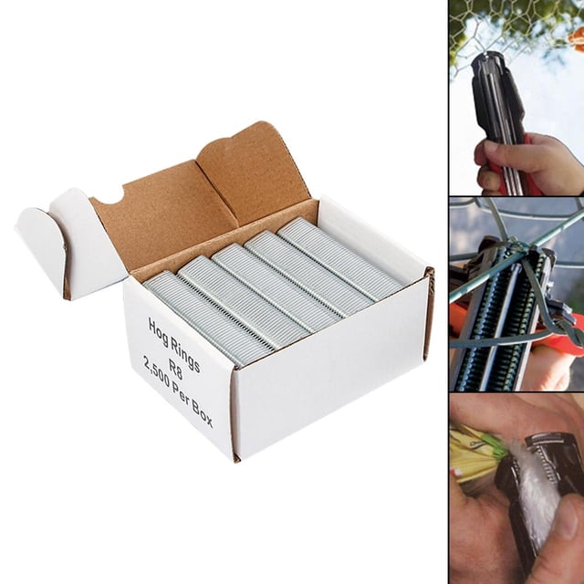 Paquete de 2500 alicates tipo anillos de cerdo, suministros de hardware para anillos de jaula de clavo , encuadernación de jaulas p CUTICAT Clips de anillos de cerdo