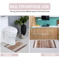 thumbnail image 7 of Home Weavers Gradation Rug Collection 100% Cotton Non-Slip Bathroom Rug Set Machine Washable Bathroom Rug, Bath Rug, Runner, U Shaped Contour, Bathroom Rug, Beige Color 5 Piece Bath Rug set, 7 of 7