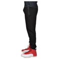 thumbnail image 3 of Alta Fashion Men's Plain Slim Casual Sweatpants Joggers W/2 Zip Pockets Black-2XL, 3 of 5